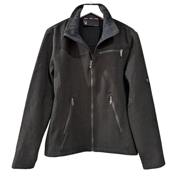 Spyder Men's Transport Soft Shell Jacket in Black Size S 2014 Edition - Picture 2 of 7